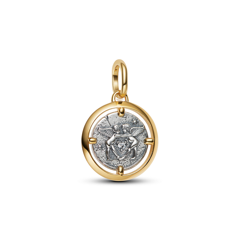 Pandora ME Gold Plated Angels Coin Charm 764088C01-zoom-