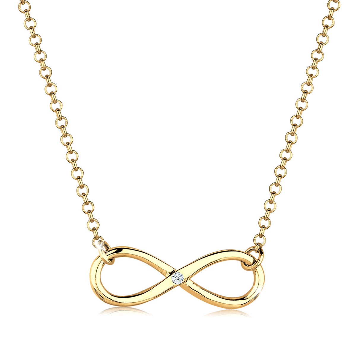 Elli 925 Sterling Silver Necklace with Diamond (0.03 ct) 2004-BF-0007550-001