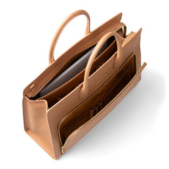 Isabel Bernard Honoré Nadine Camel Calfskin Handbag IB25053