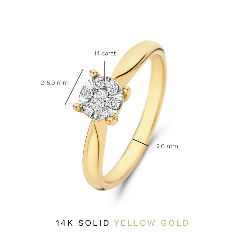 Isabel Bernard De la Paix Hanaé 14 Karat | Gold Ring | Diamant 0.14 Karat | IBD330008-60-zoom-