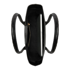 Isabel Bernard Honoré Lysanne Croco Black Calfskin Shopper IB25024