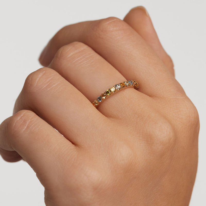 P D Paola Color damen Ring 750 Vergoldung AN01-C07-10-zoom-