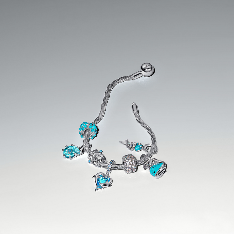 Pandora Moments 925 Sterling Silver Turquoise Whale Dangle Charm 793822C01-zoom-