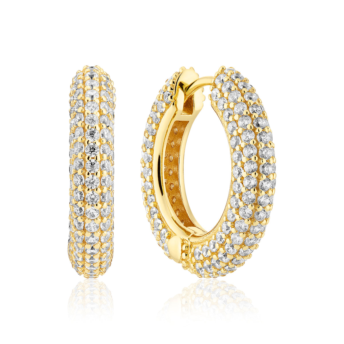 Sif Jakobs Carrara Medio Gold Plated Earrings SJ-E2474-CZ-YG