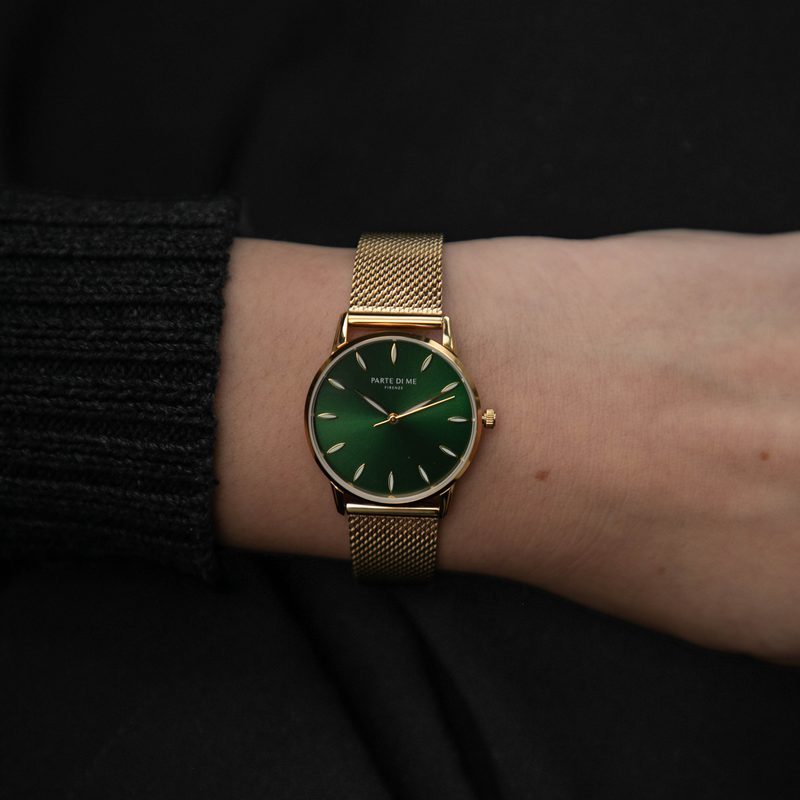Parte Di Me Orologio rund Damenuhr goldfarben und grün PDM09054-zoom-