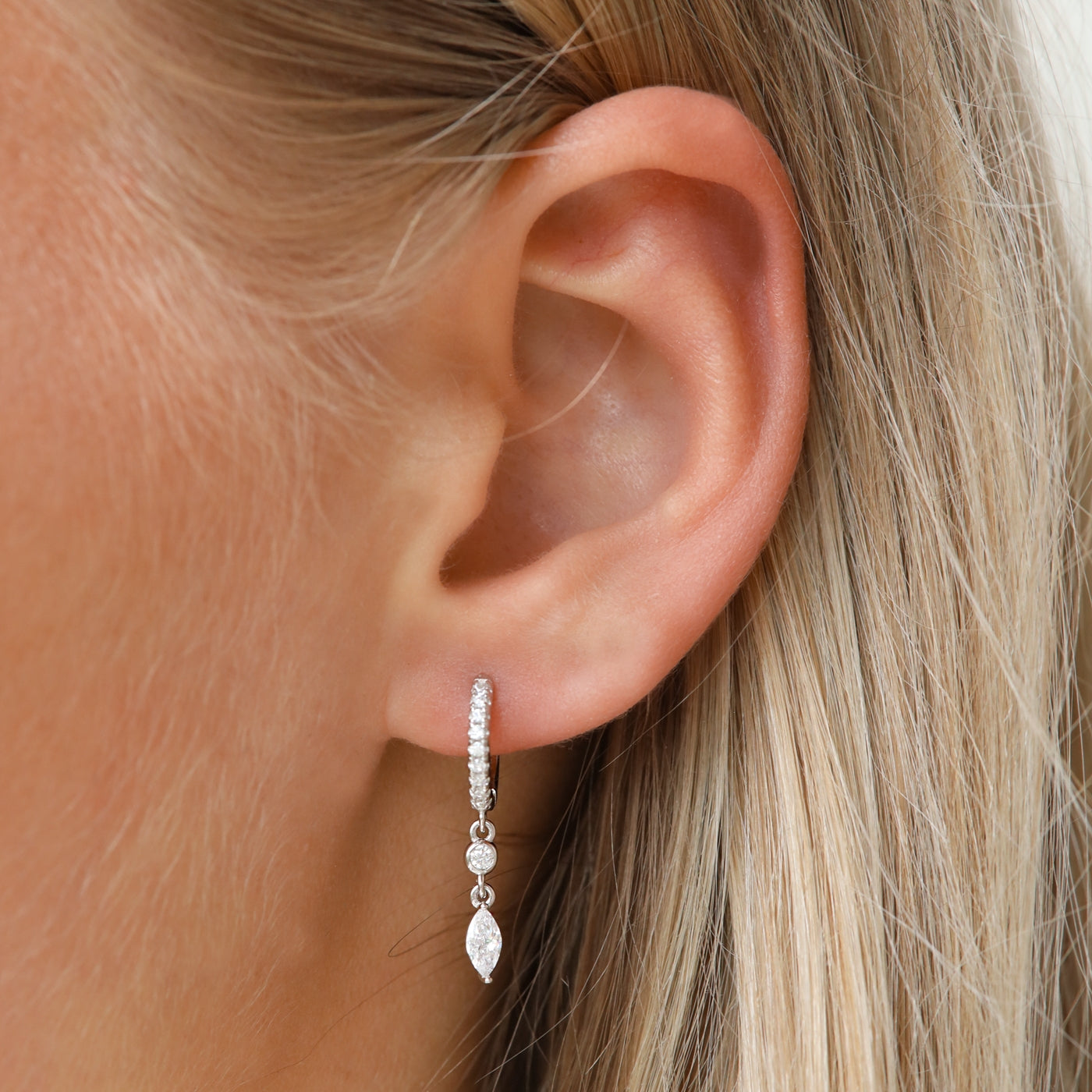 Karma Hoops Silver Hoop Earrings A68S