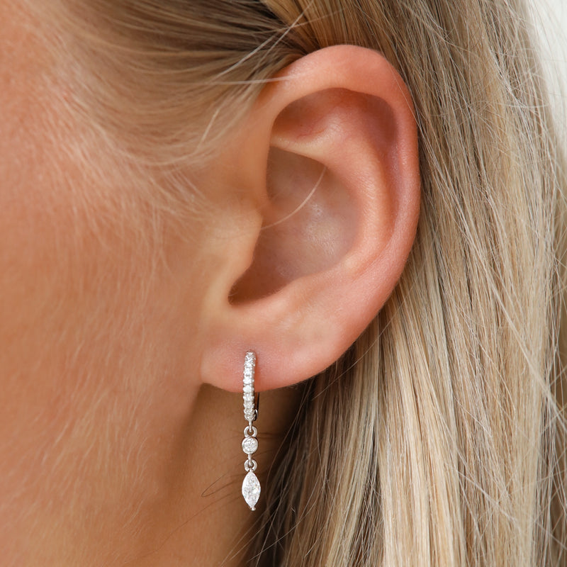 Karma Hoops damen Creolen Silber A68S-zoom-