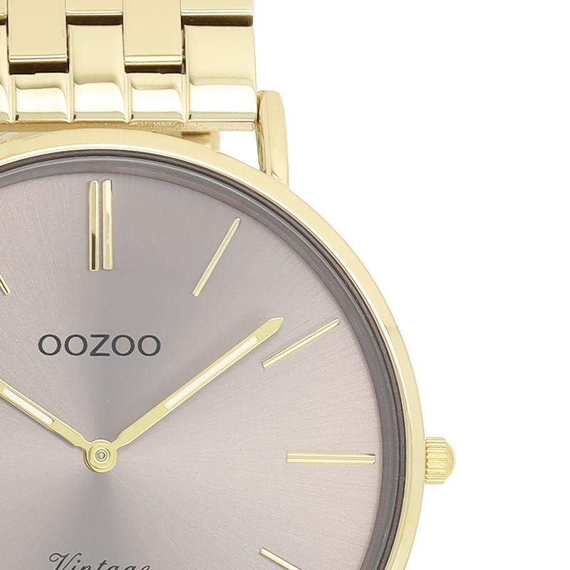 OOZOO Vintage Damenuhr In Gold Und Taupe C20403-zoom-