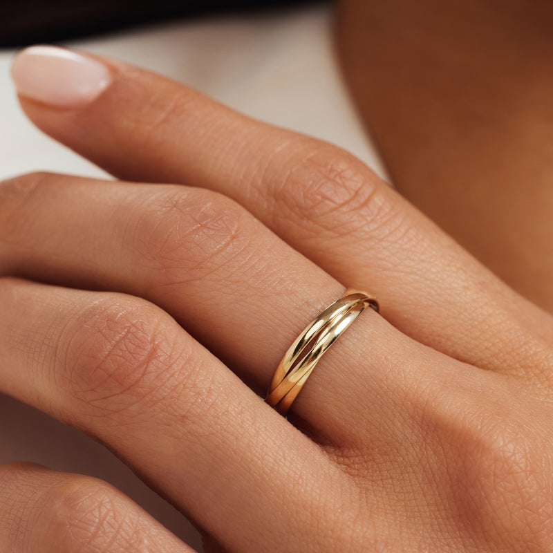 Isabel Bernard Rivoli Méline 14 Karat | Gold Trinity Ring IB330078-60-zoom-