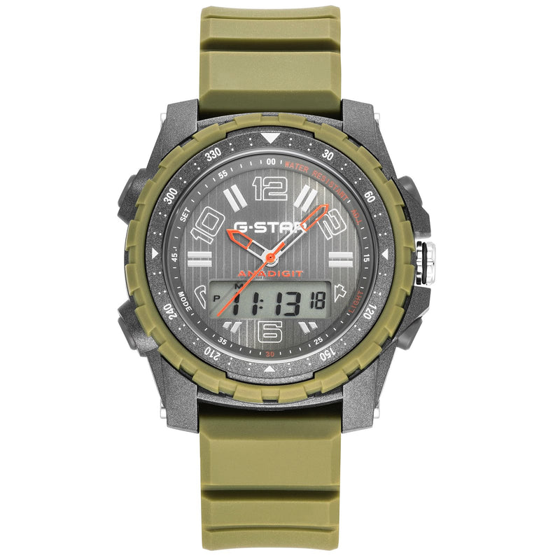 G-STAR Ops01 Grau-Olivgrüne Ana-Digi Herrenuhr GSW.502.03-zoom-