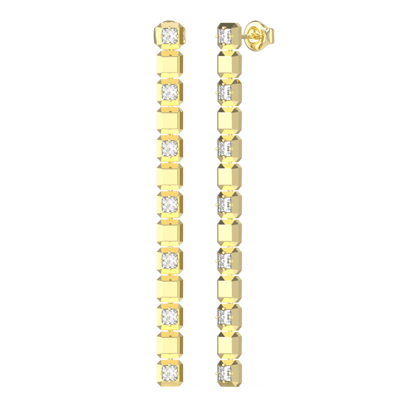 Guess Ace Of Diamonds Gold-coloured Earrings JUBE06173JWYGT-U-zoom-