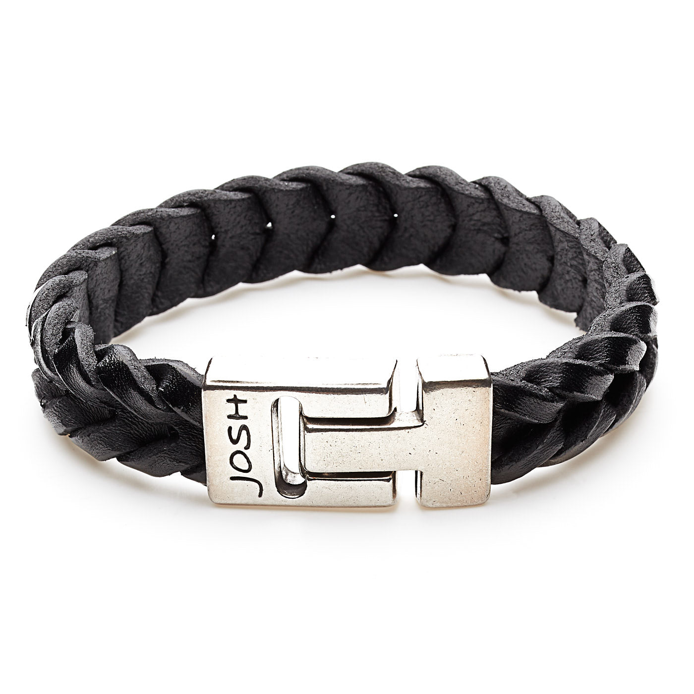Josh Silver Bracelet 24728-BRA-S/BLACK-M
