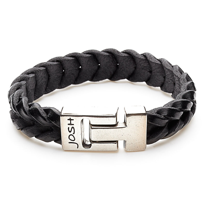Josh herren Armband Schwarz 24728-BRA-S/BLACK-M-zoom-