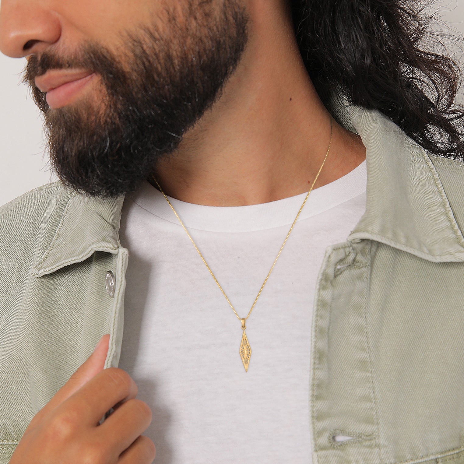 Kuzzoí 925 Sterling Silver Necklace with Diamond 2004-BF-0008066-001