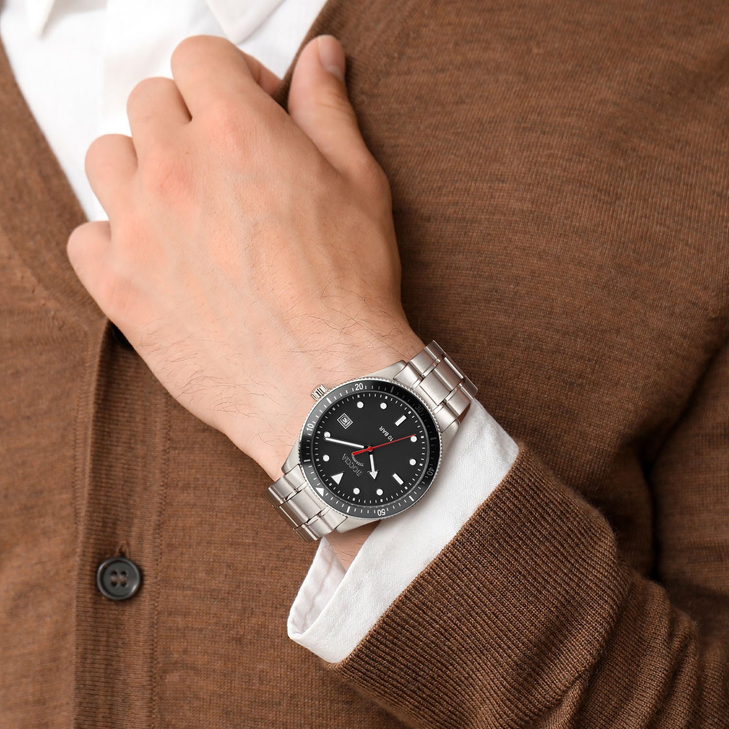 Boccia Titanium Zwart Heren Horloge 2002-3664-06