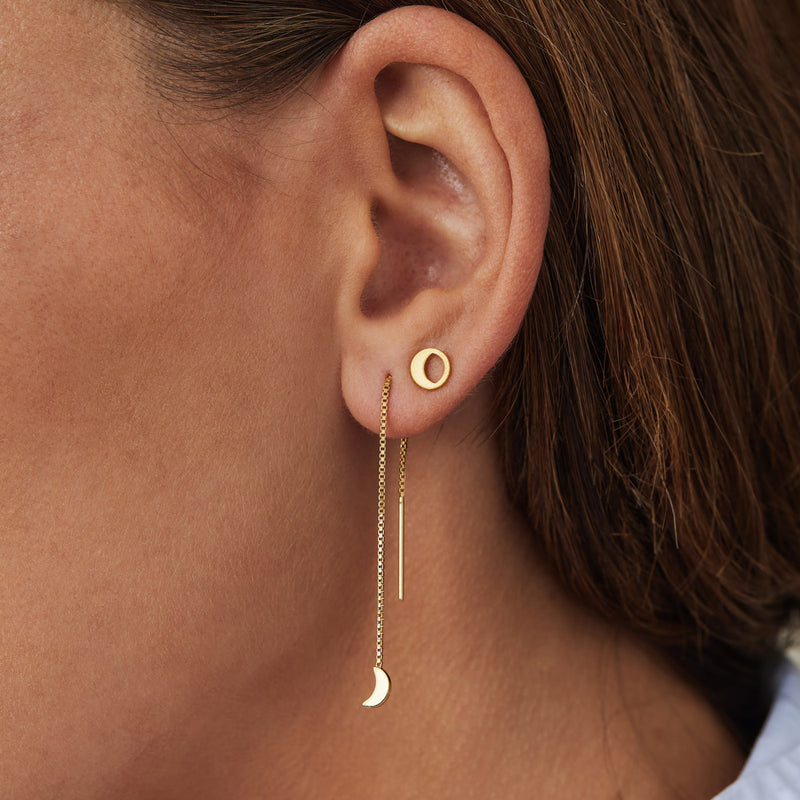 Violet Hamden Luna 925 Sterlingsilber Vergoldete Ohrhänger mit Monden VH16047-zoom-