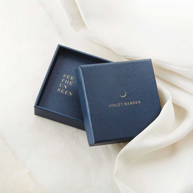 Violet Hamden Luna 925 Sterlingsilber Vergoldete Ohrhänger mit Monden VH16047-zoom-