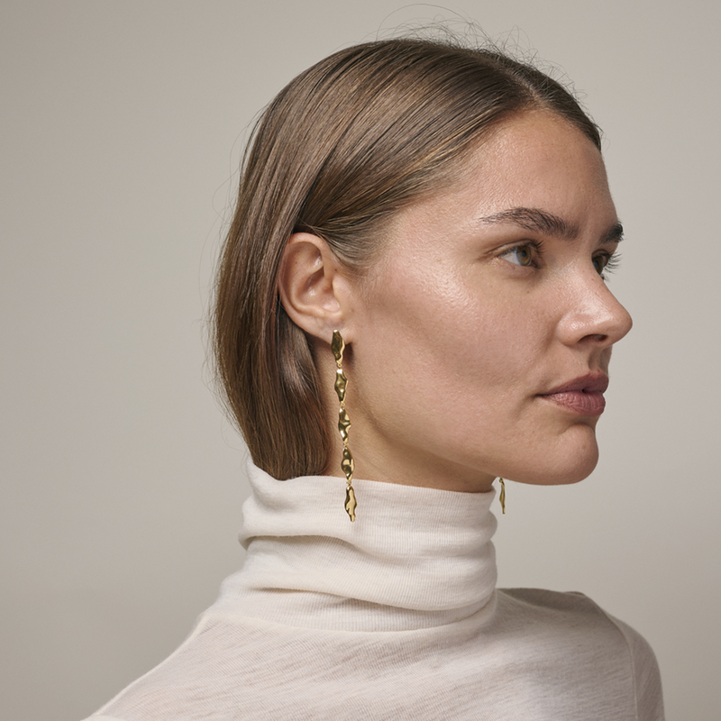 ENAMEL Copenhagen India Gold Plated Recycled 925 Sterling Silver Earrings E400G-GP-zoom-