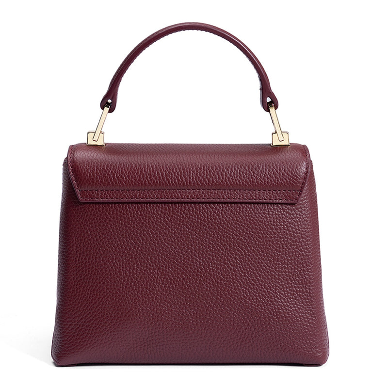 Isabel Bernard Femme Forte Heline Bordeaux Kalbsleder Handtasche IB21121-zoom-