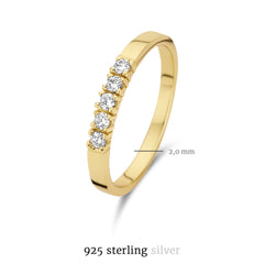 Selected Jewels Mila Elodie 925 Sterling Zilveren Goudkleurige Ring SJ300018-58