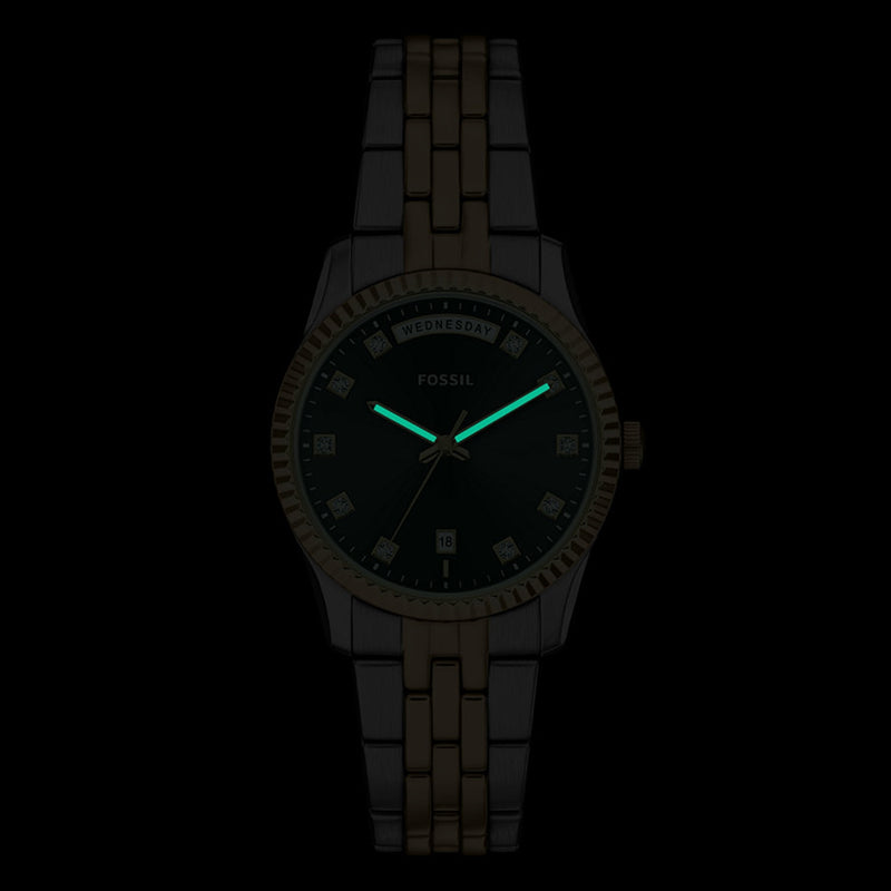 Fossil Scarlette Round Black Dial Watch ES5458-zoom-
