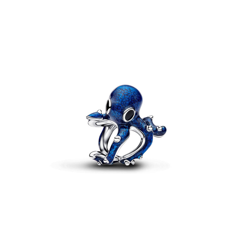 Pandora Moments Enamel Blue Octopus Charm 794706C01-zoom-