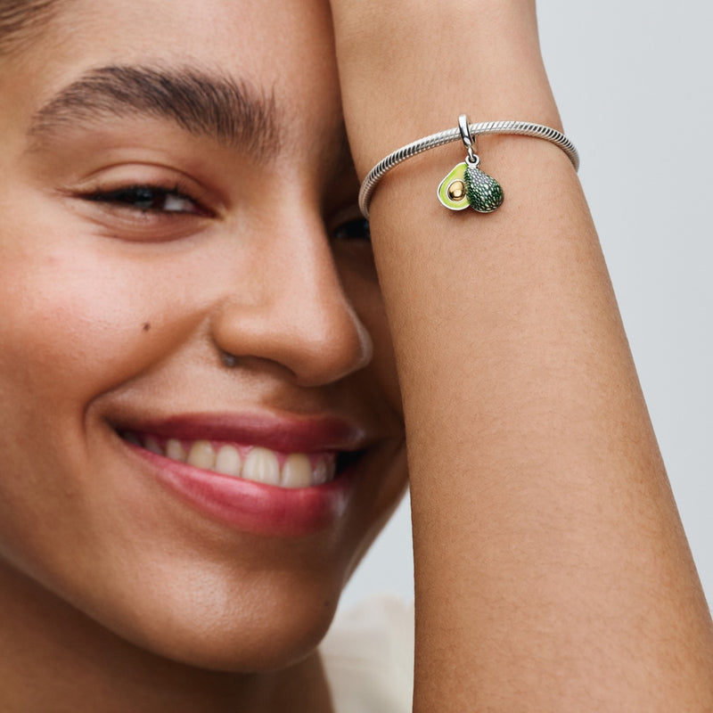 Pandora Moments 925 Sterling Silver Avocado Charm with Gold Plating 763405C01-zoom-