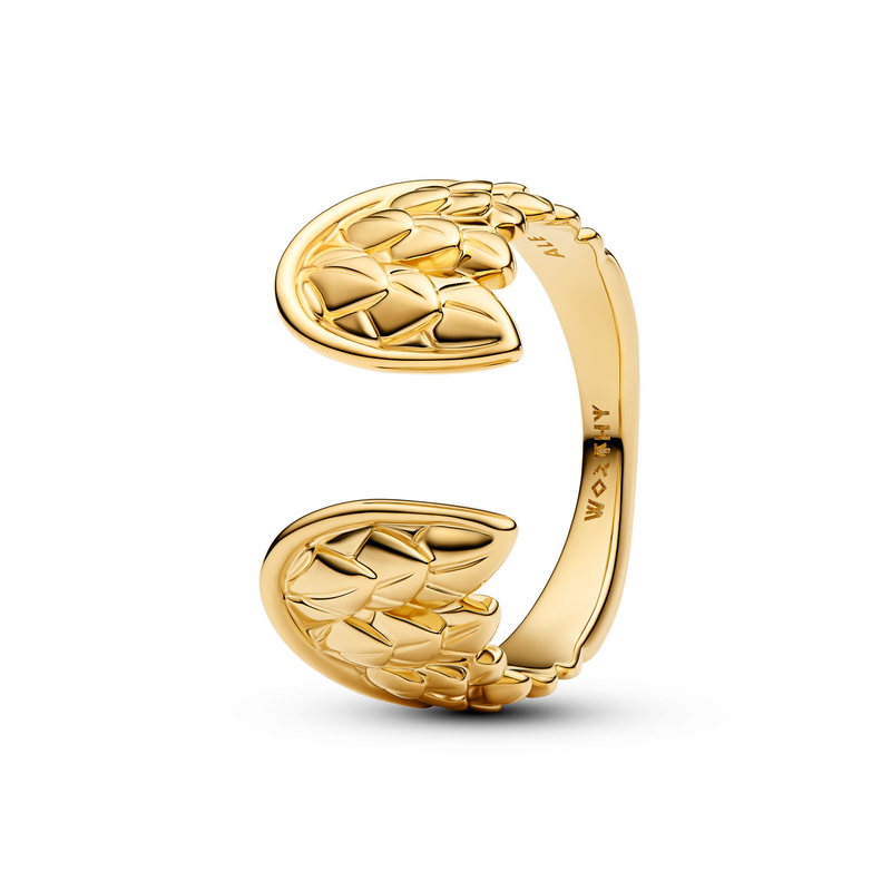 Pandora Marvel Gold Plated Thor Wings Open Ring 164222C00-56-zoom-