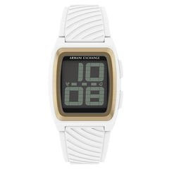 Armani Exchange White Oval Digital Watch AX2968