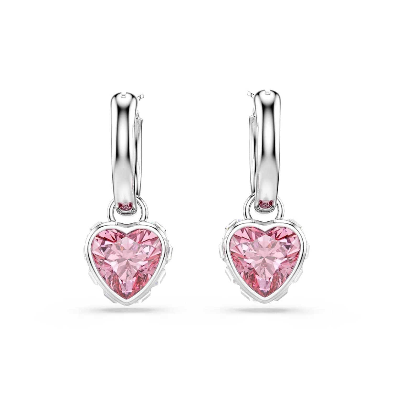 Swarovski Chroma Silver-Tone Earrings with Pink Accents 5757814