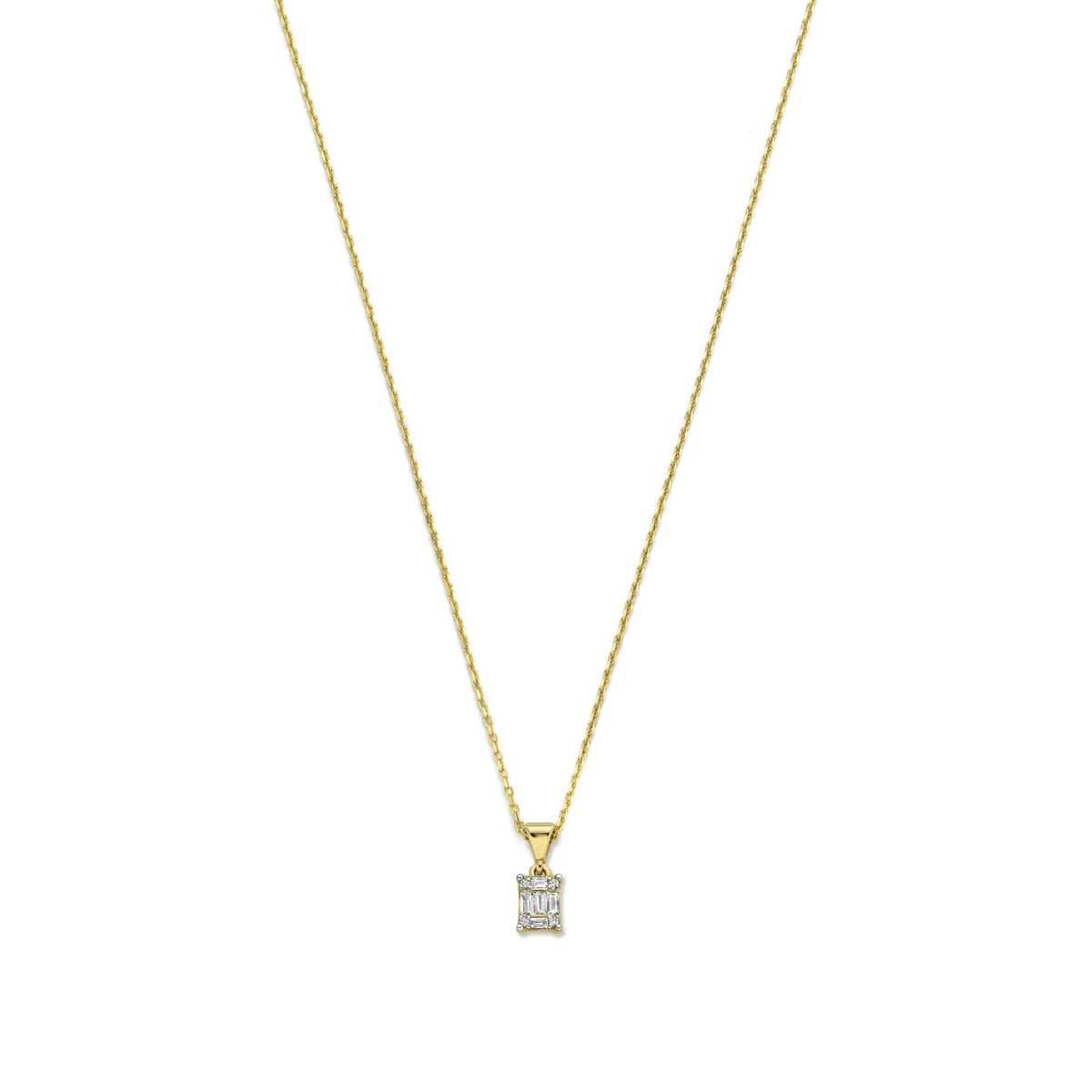 Isabel Bernard De la Paix Maxime 14 Carat Golden Necklace | diamond 0.11 ct | IBD350017