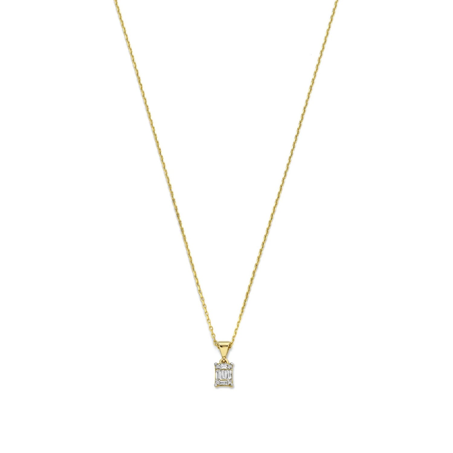 Isabel Bernard De la Paix Maxime 14 Carat Golden Necklace | diamond 0.11 ct | IBD350017