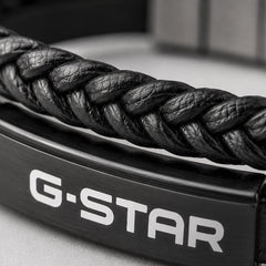 G-Star Tether02P Black Leather Bracelet GSJ.109.03
