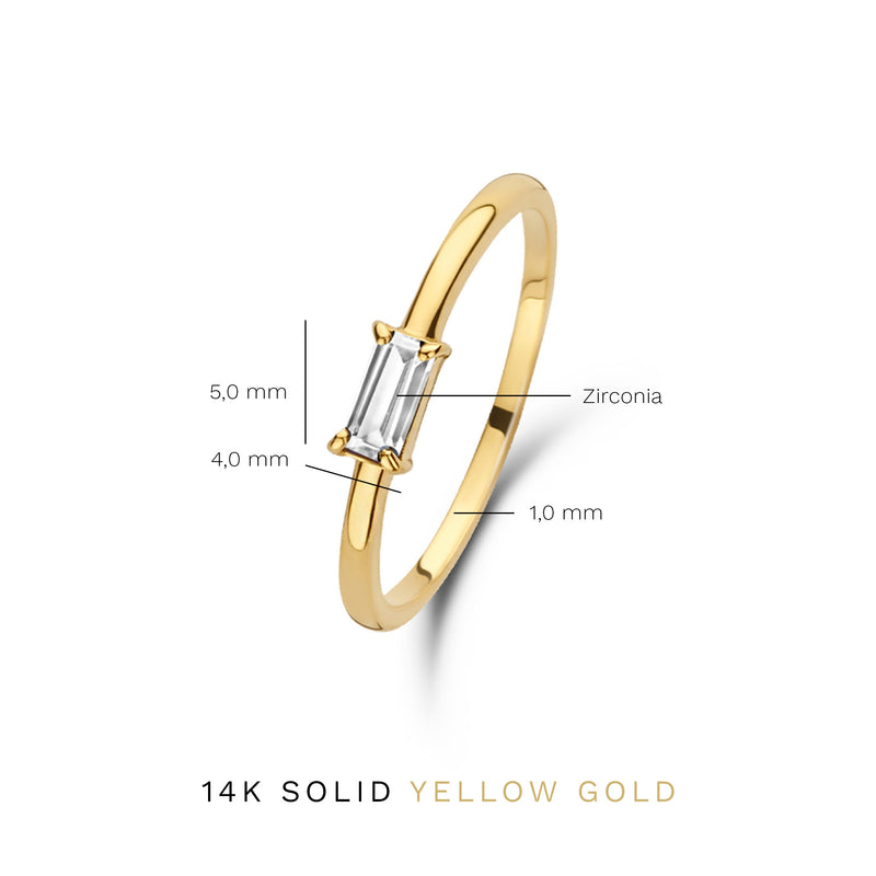 Isabel Bernard Baguette Mirrell 14 karaat gouden ring IB330020-50-zoom-
