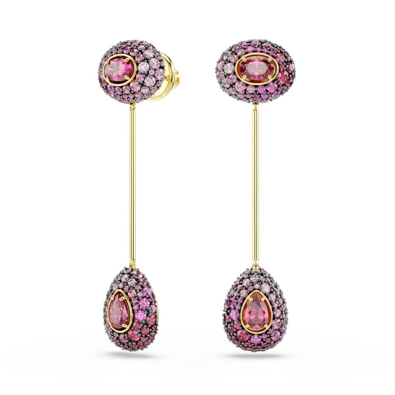 Swarovski Sublima Glam Ohrringe in Goldoptik mit roten Kristallen 5752891-zoom-