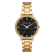 Michael Kors Pyper Gold- Und Schwarze Damenuhr MK4593