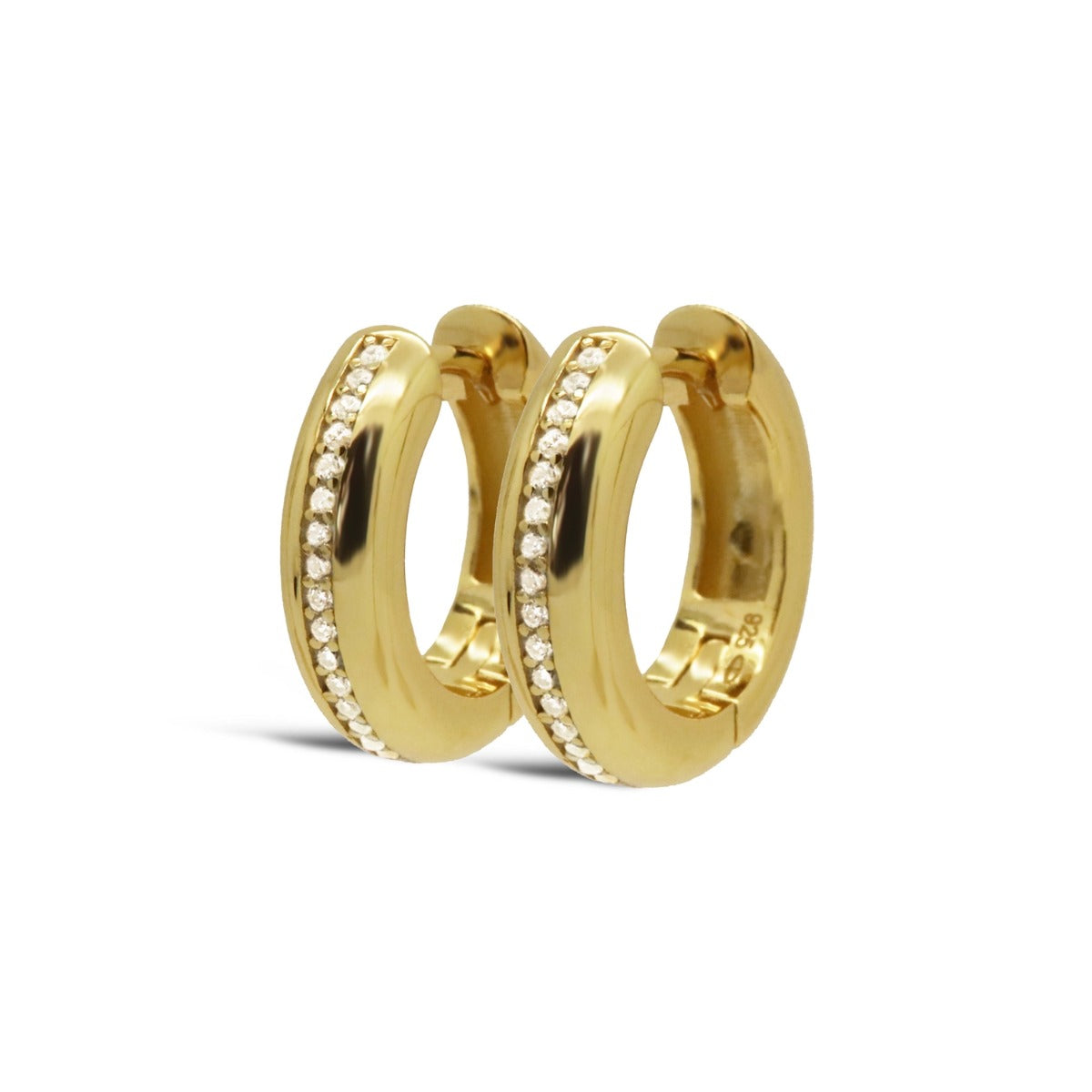 Karma Hoops 14 karat gold plated Hoop Earrings H447GP