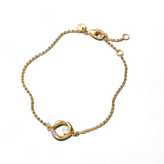 Pandora Essence Gold Plated Organically Shaped Pavé Pearl Bracelet 563830C01-18
