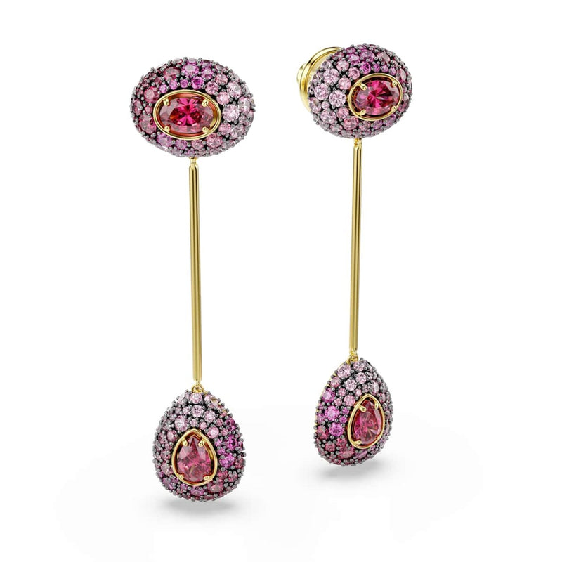 Swarovski Sublima Glam Ohrringe in Goldoptik mit roten Kristallen 5752891-zoom-