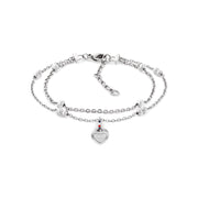 Tommy Hilfiger Edelstahl Silberfarbenes Damen Gliederarmband TJ2781011