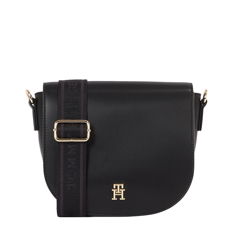 Tommy Hilfiger Logotape Black Crossbody Bag AW0AW17184BDS-zoom-