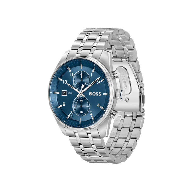 Hugo Boss Skytraveller Silberne Herrenuhr HB1514216-zoom-