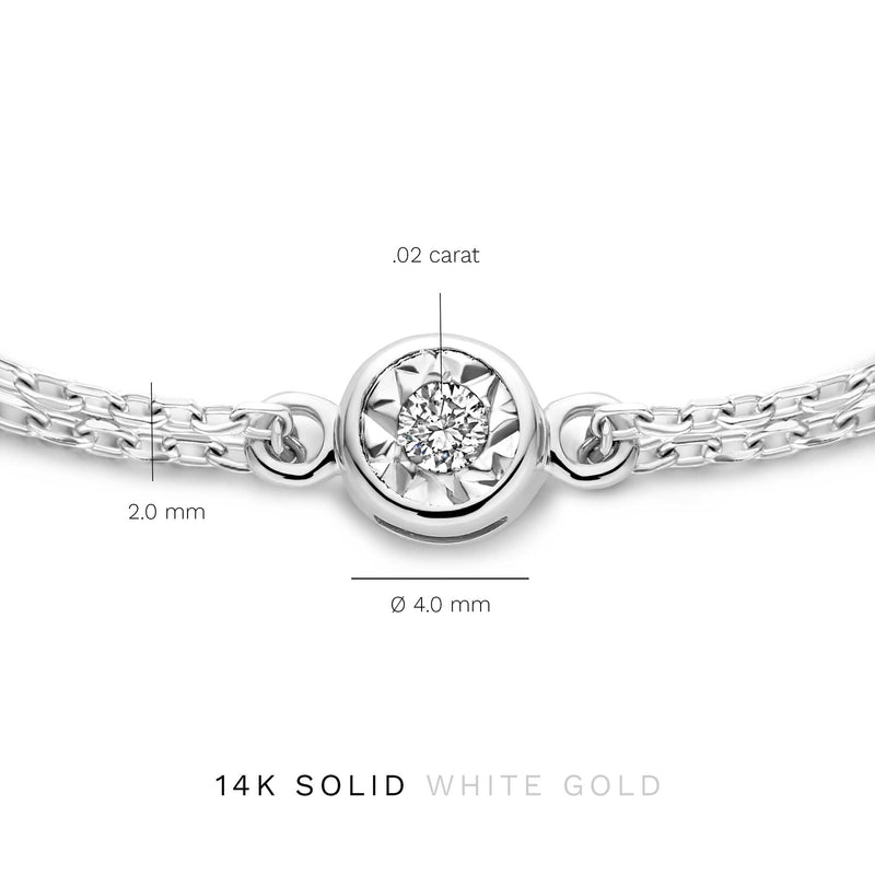 Isabel Bernard De La Paix Inaya 14 Karat | Weißgold Armband | Diamant 0.02 Karat | IBD320010-zoom-