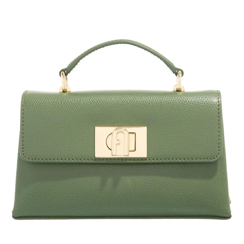 Furla 1927 Green Leather Shoulder Bag 2001-A0630195-zoom-