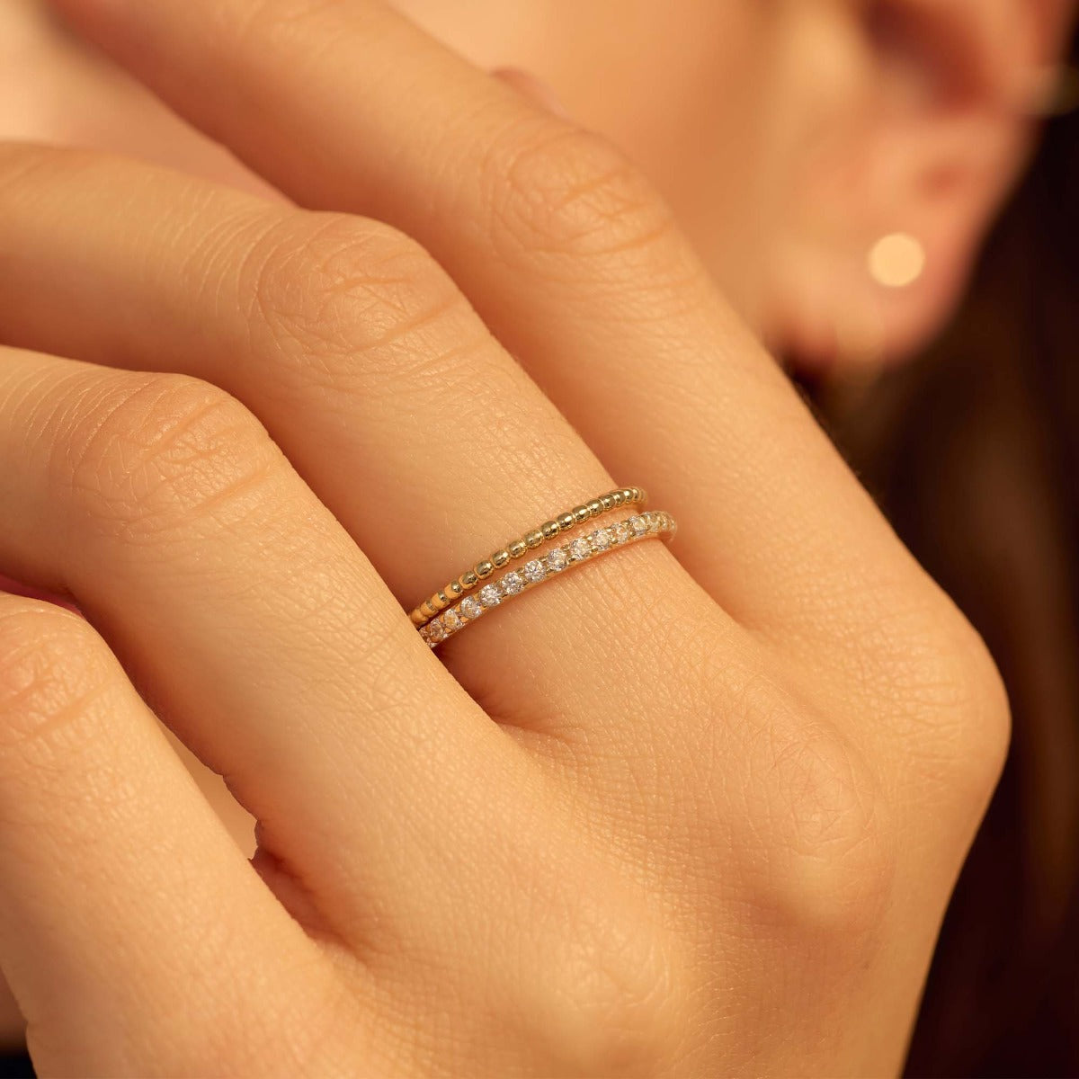 Beloro Jewels Monte Napoleone Stella 9 karat gold ring with zirconia BO330043-54