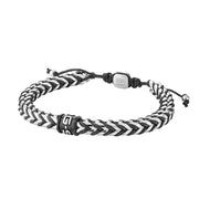 G-STAR DualShield Silbernes und Schwarzes Armband GSJ.108.01