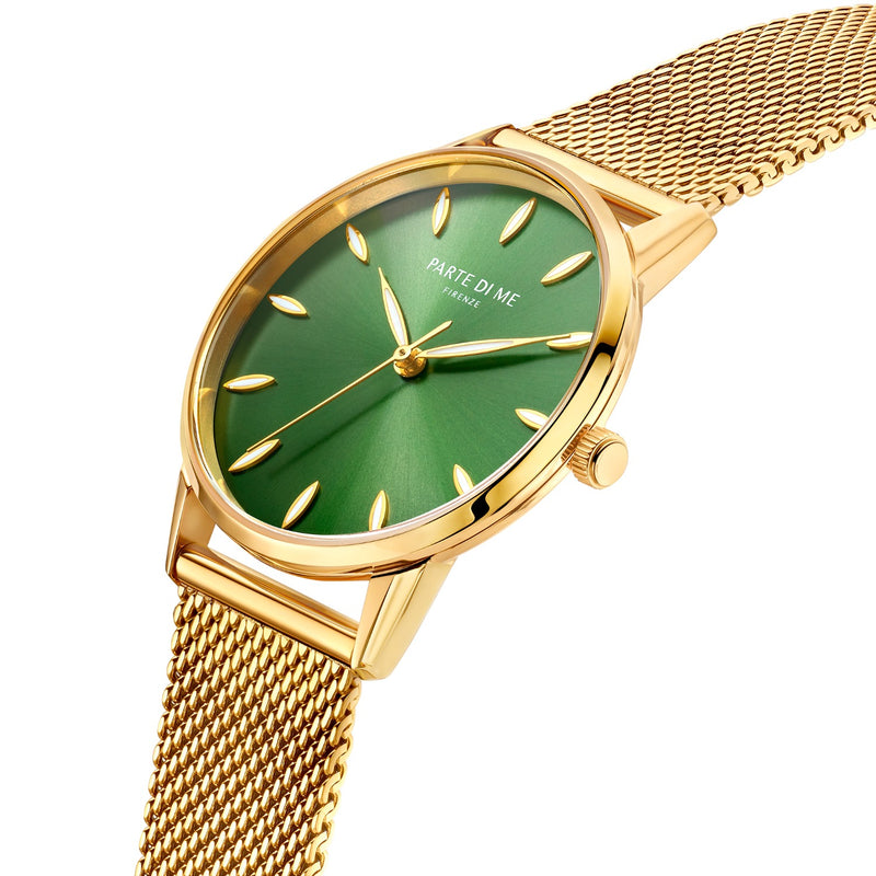 Parte Di Me Orologio rund Damenuhr goldfarben und grün PDM09054-zoom-