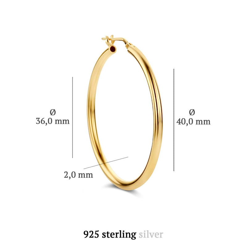 Parte Di Me Bibbiena Poppi damen Creolen 585 Vergoldung PDM36055-zoom-
