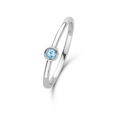 Violet Hamden Venus Silver Ring with Birthstone VH330007MAR-60