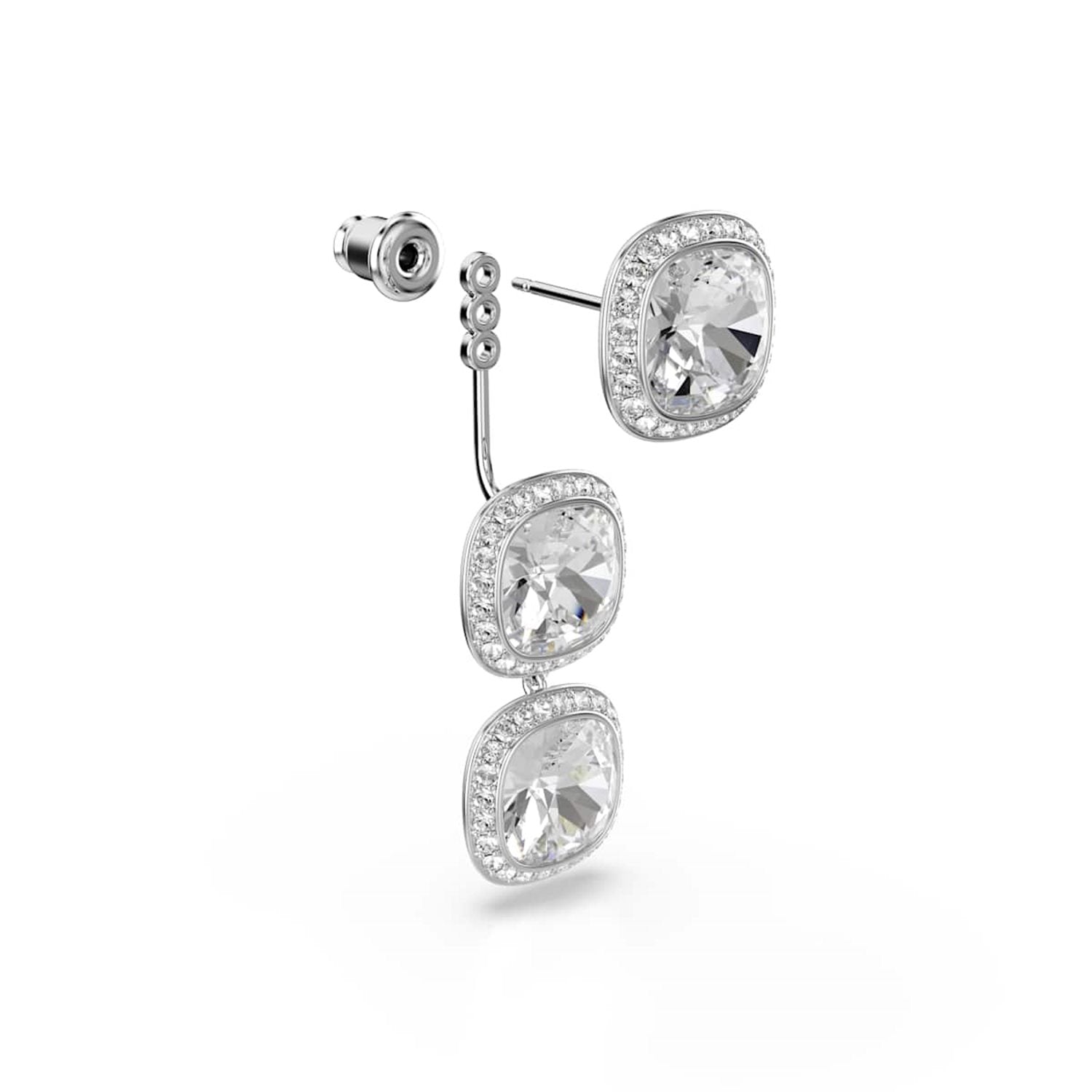 Swarovski Una Angelic Cushion Silver-Tone Earrings 5754342